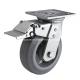 Heavy Duty TPE Caster 7026-56 6 350kg Plate Caster with Brake in Grey