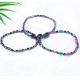 Gemstone Bead Slimming Magnetic Hematite Stone Ankle Bracelets With Five Star Symbol