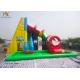 Protecting Net Red Color Inflatable Pool Water Slide For Backyard EN14960 EN71