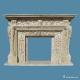 Natural stone , White fireplace Carved Stone Marble Fireplace Surround