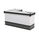 Customized Durability Cash Counter Table / Supermarket Steel Checkout Counters With Conveyer Belt