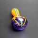 Hand Made Glass Spoon Pipes , 3.5  Radiant Glass Bubbler Pipe Recycled