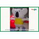Moving Yellow And White Inflatable Mouse Inflatable Cartoon Characters For Advertising