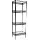 4 Tier Metal Wire Storage Shelving Rack With Baskets Kitchen Adjustable Corner Shelf Organizer