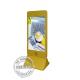 Golden 43 Inch Iphone Style Touch Screen Kiosk Totem Networkd Display Managing Software