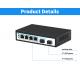 2 Layer Manageable Ethernet Smart PoE+ Network Switch 48V 8 Port Gigabit 802.3af/At 150W