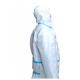 Anti Saliva Disposable Lab Gowns , Nonwoven Fabric Disposable Dust Suits