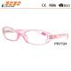 Fashionable transparent  reading glasses with pc frame,spring hinge,suitable for men and women