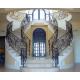 Curved Cast Iron Stair Railing Ornamental Wrought Iron Component Black