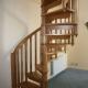 Solid Oak Tread Timber Spiral Stair Interior Room Easy Install