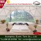 Aluminium Alloy Diameter 8m Geodesic Dome Shelter White For Cold Outdoor Living