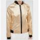 Women Fashion Gold Quilted Ma1 Bomber Jacket Autumn Waterproof Lightweight