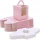 Portable Cupcake Packaging Box with Lid and Window Insert Customized Pink Color