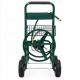 Green Garden Water Hose Reel Cart Anticorrosive For Outdoor Tool Storage