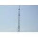 Galvanized / Painted TV / Radio Antenna Tower Steel Material 20m - 180m Height