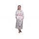 Classic Ladies Satin Pyjamas , Long Sleeve Ladies Satin Nightwear With Flower Printing