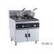 Floor Standing Potato Chip Fryer 28L Per Tank Stainless Steel Electric Deep Fryer