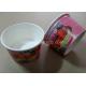 5oz Cartoon Color Ice Cream Paper Cups , Paper Ice Cream Bowls Eco Friendly