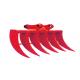 Red Cat385 Excavator Rock Rake , Root Rake For Backhoe Multi Functional