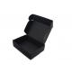 Folding Cardboard Box Black Matt Lamination Shipping Box With Printed Logo