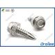 304/316/410 Stainless Steel Hex Washer Self-Drilling Tek Screw W/ Plastic Washer