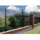 Highway Black Tubular Fencing 1.2x2.0m Metal Picket Fence Panels