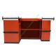 Orange Supermarket Checkout Counter Stand / 1.0mm Cold Rolled Steel Counter Table