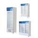 2 Glass Door Display Freezer Cabinet Air Cooled Blue Series Fresh Keeping