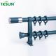 Hot Sale  Roman Rod Selectable Curtain Rods And Fittings Curtain Pole With  Finials Rings Brackets & Fittings Set