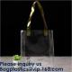 Custom Yellow Waterproof Clear Pvc Tote Bags Transparent Custom Large Shopping Bag PVC Vinyl Material Bagease Bagplastic