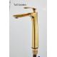 Electroplate ODM Tall Body Golden Wash Basin Faucet