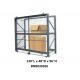 Heavy Duty Steel Pallet Rack Security Cage Systems 10'*4' *8' High Sliding Door Type