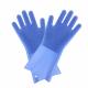 Food Grade Heat Resistant Soft Silicone Dish washing Gloves Silicone Gloves with Cleaning Brush