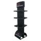 Heavy duty Black Metal Display Rack two sided powder coated 6 layers shelves for store