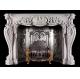 Home decoration Marble stone fireplace mantel surrounds,China marble fireplace supplier