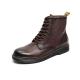 EU 43 Size Sheep Collar Mens Leather Casual Boots Anti Odor Brown