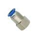PCF Female Straight One Touch Brass Nickel Plate Pneumatic Tube Fittings