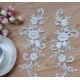 Sliver Wire Cord Lace Applique Ivory Color Embroidery Flower for Wedding Dress