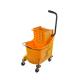 Mobile Heavy Duty Buckets And Pails Commercial Mop And Bucket Set 33 Litre Wringer Steel Handle
