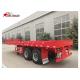 2 Axles 30ft 30Ton Flatbed Semi Trailer For Transporting Construction Machinery