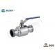 Threaded / Flanged / Clamped Stainless Steel Sanitary  Ball Valve For Food Industry