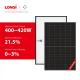 Longi Photovoltaic Mono Solar Panel Module Lr5-54hpb Hi-Mo 5m All Black 400w 405w 410w 415w