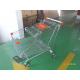 Safety Handle Bar 4 Wheel Shopping Trolley 210L With Colored Plastic Parts
