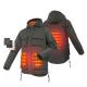 Winter Electric Heated Jacket Carbon Fiber Softshell Waterproof Down Jacket With Hoodie