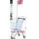 Fashion Mini Plastic Childrens / Kids Shopping Carts Zinc Plated With Colored Coating