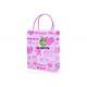 Rigid Snap Handle Carry More Grocery Bags , Pink Minnie Printing Carry Plastic Bags
