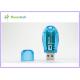 Promotional BLUE COLOR transparent plastic USB flash drives,USB sticks