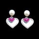 Modern 925 Silver Hanging Earrings With Fresh Water Pearl And Pink Zircon For Present Birthday Gift