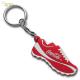 Metal Sport Shoe Key Chain , 3D Raised Shaped Custom PVC Keychain For Christmas Gift