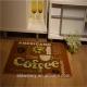 Anti-slip brown Coffee pattern printed kitchen mat